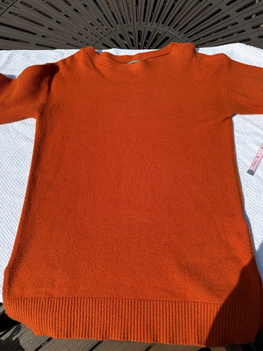 Anthropologie Colma Tunic Sweater Burnt
Orange Eyelash Cuffs Women's Size Medium - Picture 9 of 9